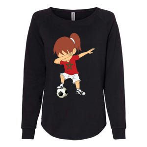 Dabbing Soccer Morocco Jersey Girls Moroccan Football Womens California Wash Sweatshirt