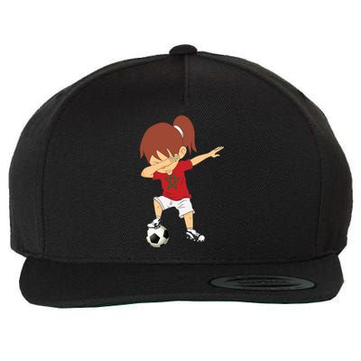 Dabbing Soccer Morocco Jersey Girls Moroccan Football Wool Snapback Cap