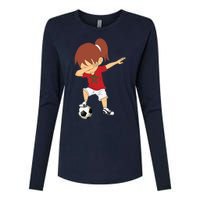 Dabbing Soccer Morocco Jersey Girls Moroccan Football Womens Cotton Relaxed Long Sleeve T-Shirt