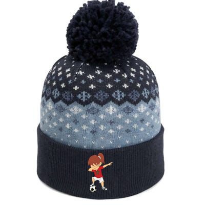 Dabbing Soccer Morocco Jersey Girls Moroccan Football The Baniff Cuffed Pom Beanie