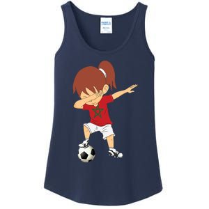 Dabbing Soccer Morocco Jersey Girls Moroccan Football Ladies Essential Tank