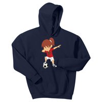 Dabbing Soccer Morocco Jersey Girls Moroccan Football Kids Hoodie