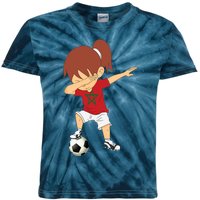 Dabbing Soccer Morocco Jersey Girls Moroccan Football Kids Tie-Dye T-Shirt