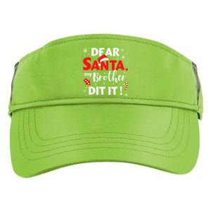 Dear Santa My Brother Did It For Matching Christmas Sister Gift.png Adult Drive Performance Visor