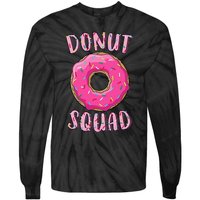 Donut Squad Matching Donut Party Tie-Dye Long Sleeve Shirt