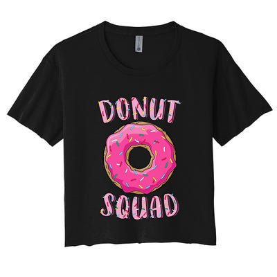 Donut Squad Matching Donut Party Crop Top