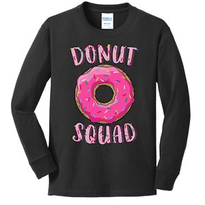 Donut Squad Matching Donut Party Kids Long Sleeve Shirt