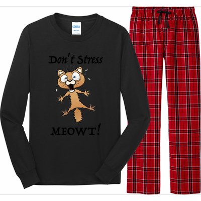 Dont Stress Meowt! Gift Long Sleeve Pajama Set