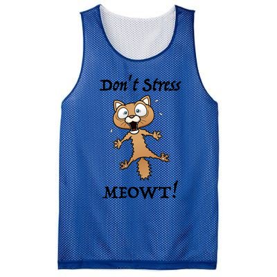 Dont Stress Meowt! Gift Mesh Reversible Basketball Jersey Tank