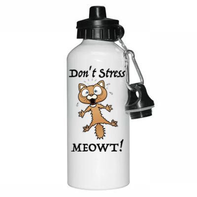 Dont Stress Meowt! Gift Aluminum Water Bottle