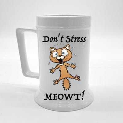 Dont Stress Meowt! Gift Beer Stein