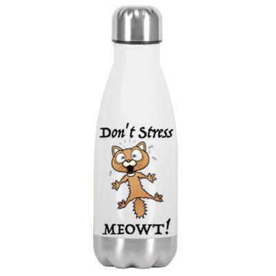 Dont Stress Meowt! Gift Stainless Steel Insulated Water Bottle