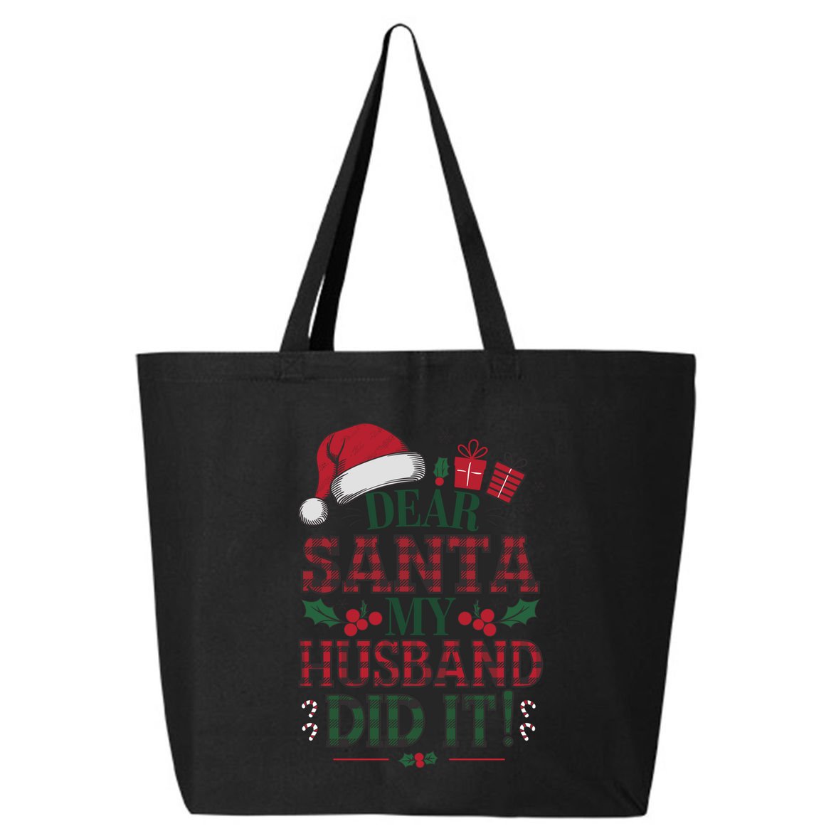 Dear Santa My Sister Did It Funny Christmas Gift 25L Jumbo Tote