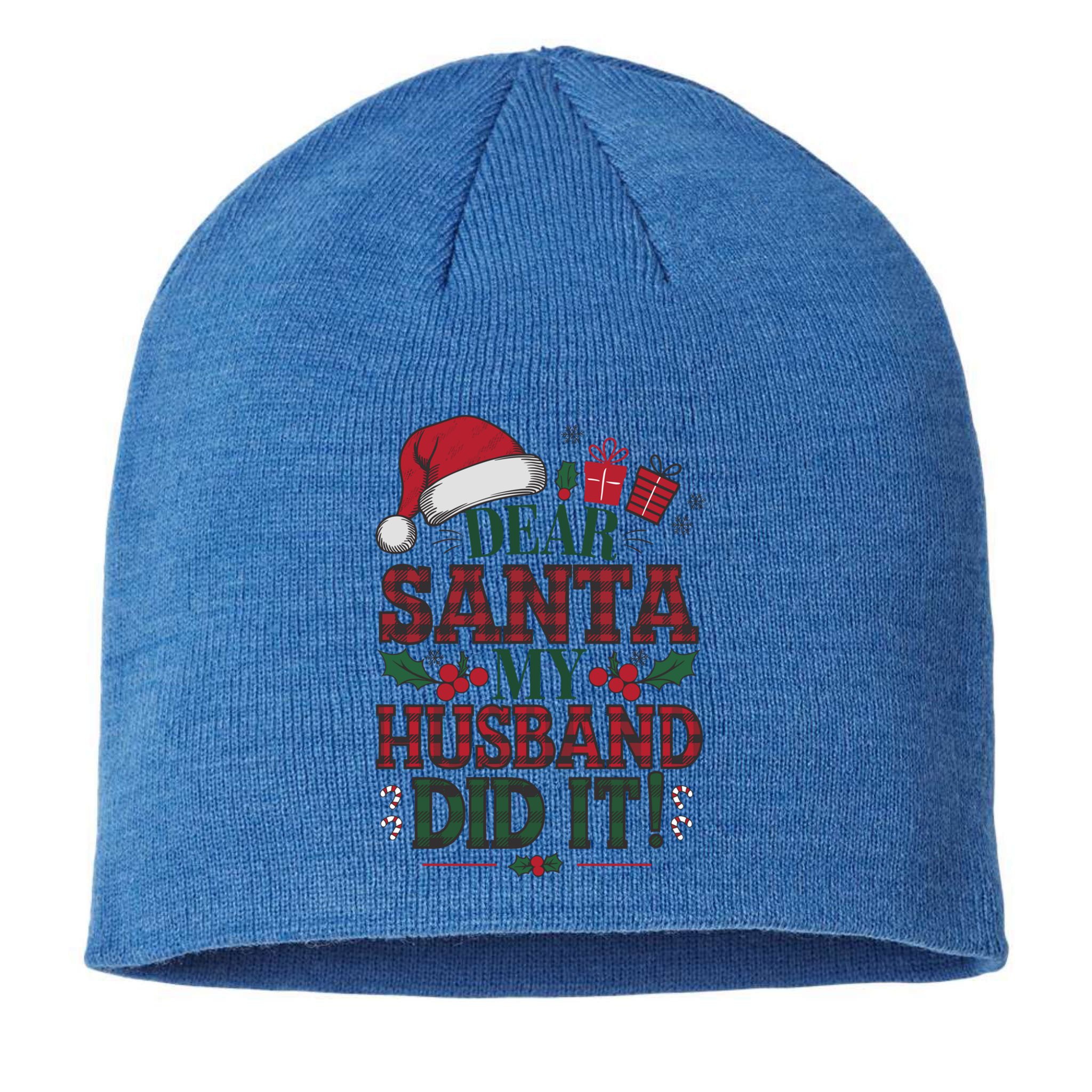 Dear Santa My Sister Did It Funny Christmas Gift Sustainable Beanie