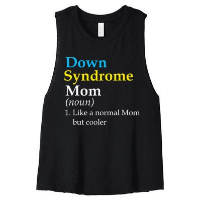 Down Syndrome Mom Funny Definition World Awareness Day Women's Racerback Cropped Tank