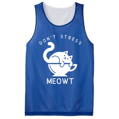 Don’t Stress Meowt Cat Gift Mesh Reversible Basketball Jersey Tank