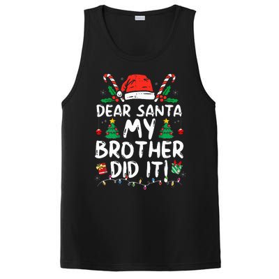 Dear Santa My Brother Did It Funny Christmas PosiCharge Competitor Tank