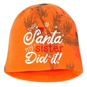 Dear Santa My Sister Did It Christmas Gift Kati - Camo Knit Beanie