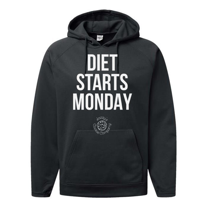 Diet Starts Monday Performance Fleece Hoodie