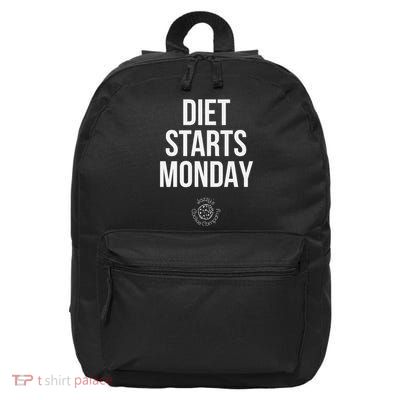 Diet Starts Monday 16 in Basic Backpack