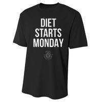 Diet Starts Monday Performance Sprint T-Shirt