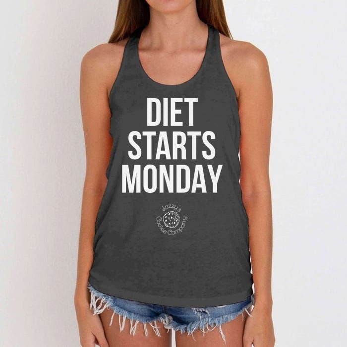 Diet Starts Monday Women's Knotted Racerback Tank