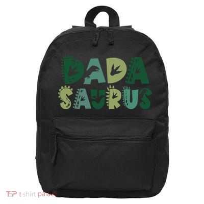 Dada Saurus Matching Family Birthday Dinosaur  16 in Basic Backpack