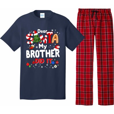 Dear Santa My Brother Did It Funny Christmas Gifts Boy Pajama Set