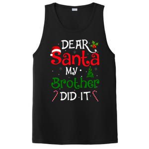 Dear Santa My Brother Did It Funny Christmas PosiCharge Competitor Tank