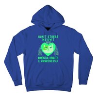 Don't Stress Meowt Tal Health Awareness Rainbow Heart Cat Gift Hoodie