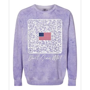 DonT Scan Me Funny Qr President Trump Dance Code Back Colorblast Crewneck Sweatshirt