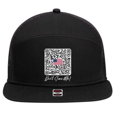 DonT Scan Me Funny Qr President Trump Dance Code Back 7 Panel Mesh Trucker Snapback Hat