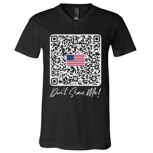 DonT Scan Me Funny Qr President Trump Dance Code Back V-Neck T-Shirt