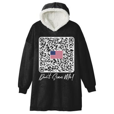 DonT Scan Me Funny Qr President Trump Dance Code Back Hooded Wearable Blanket