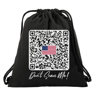 DonT Scan Me Funny Qr President Trump Dance Code Back Drawstring Bag