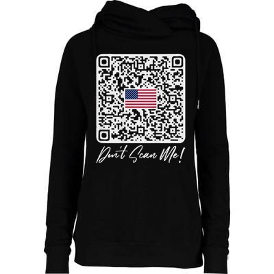 DonT Scan Me Funny Qr President Trump Dance Code Back Womens Funnel Neck Pullover Hood