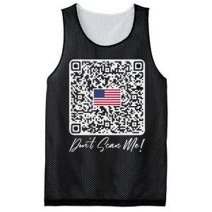 DonT Scan Me Funny Qr President Trump Dance Code Back Mesh Reversible Basketball Jersey Tank