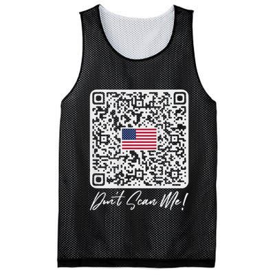 DonT Scan Me Funny Qr President Trump Dance Code Back Mesh Reversible Basketball Jersey Tank