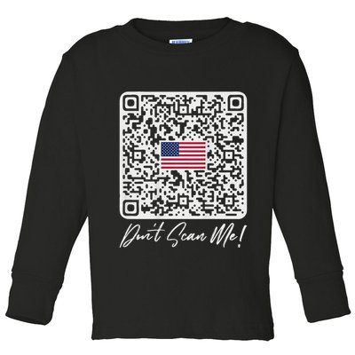 DonT Scan Me Funny Qr President Trump Dance Code Back Toddler Long Sleeve Shirt
