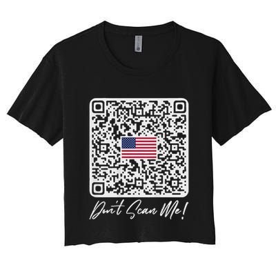 DonT Scan Me Funny Qr President Trump Dance Code Back Crop Top