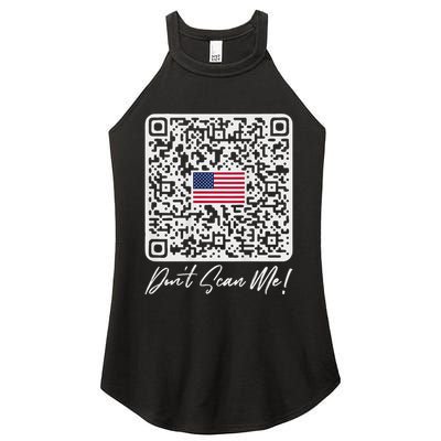 DonT Scan Me Funny Qr President Trump Dance Code Back Women's Perfect Tri Rocker Tank