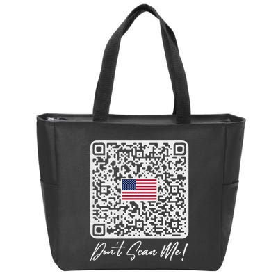 DonT Scan Me Funny Qr President Trump Dance Code Back Zip Tote Bag