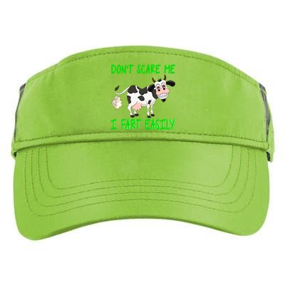 Don't Scare Me I Fart Easily Funny Fart Joke Cow Gift Adult Drive Performance Visor