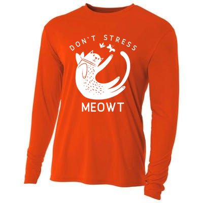 Don’t Stress Meowt Kitty Great Gift Cooling Performance Long Sleeve Crew