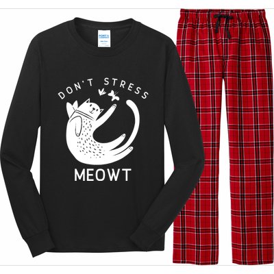 Don’t Stress Meowt Kitty Great Gift Long Sleeve Pajama Set