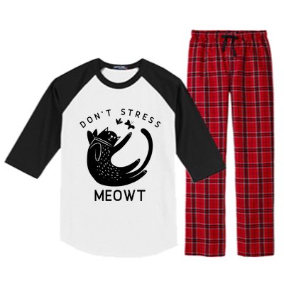 Don’t Stress Meowt Kitty Great Gift Raglan Sleeve Pajama Set