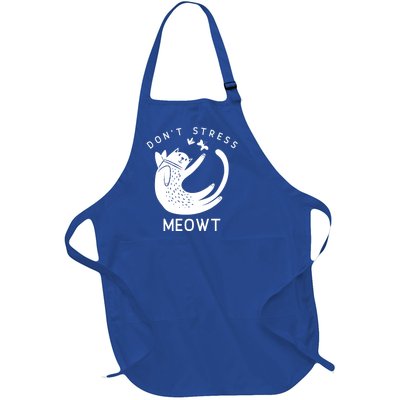 Don’t Stress Meowt Kitty Great Gift Full-Length Apron With Pockets