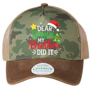 Dear Santa My Brother Did It Xmas Family Ns Legacy Tie Dye Trucker Hat