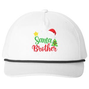 Dear Santa My Brother Did It Xmas Family Ns Snapback Five-Panel Rope Hat