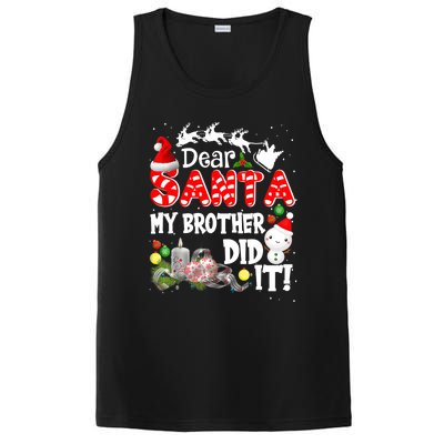 Dear Santa My Brother Did It Funny Christmas Pajama Gifts PosiCharge Competitor Tank